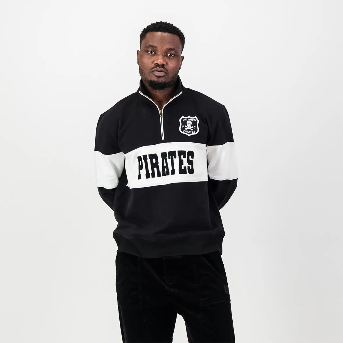 Quarter Zip Sweat Black