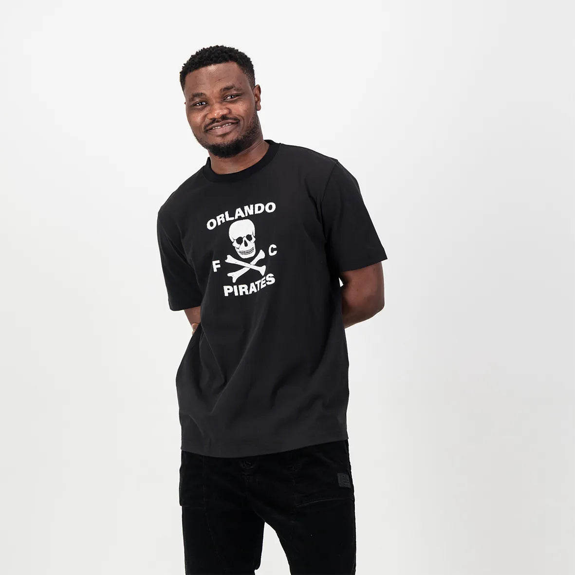 Graphic Regular Crew Tee Black